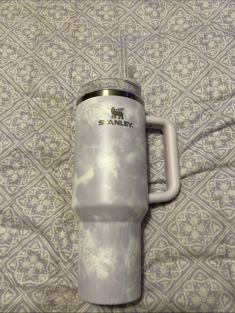 Stanley Lavender Marble Travel Tumbler with Handle